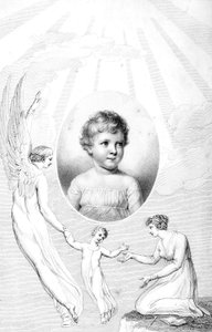 Frontespizio a Memorie di un padre del suo bambino da William Blake
